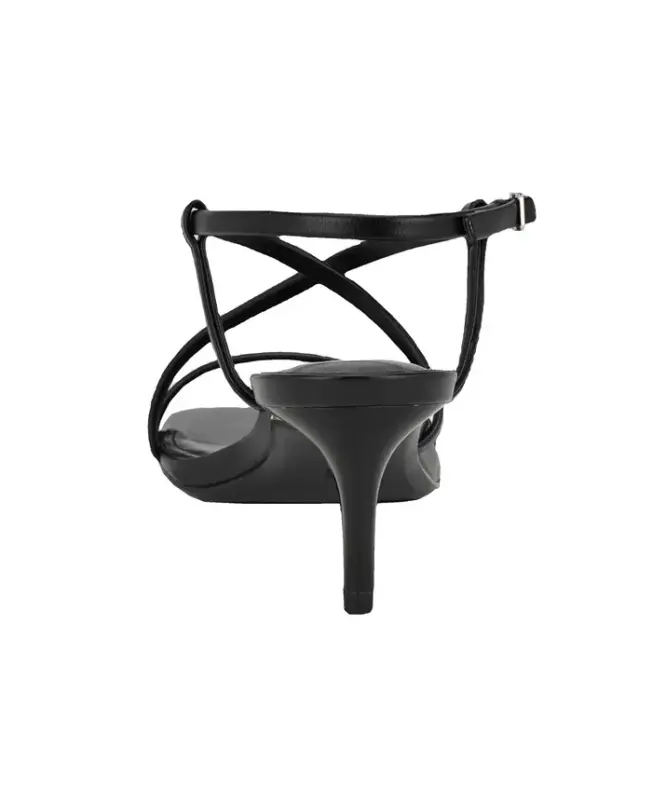 Women's Ishaya Strappy Low Stiletto Sandals - Black - 3