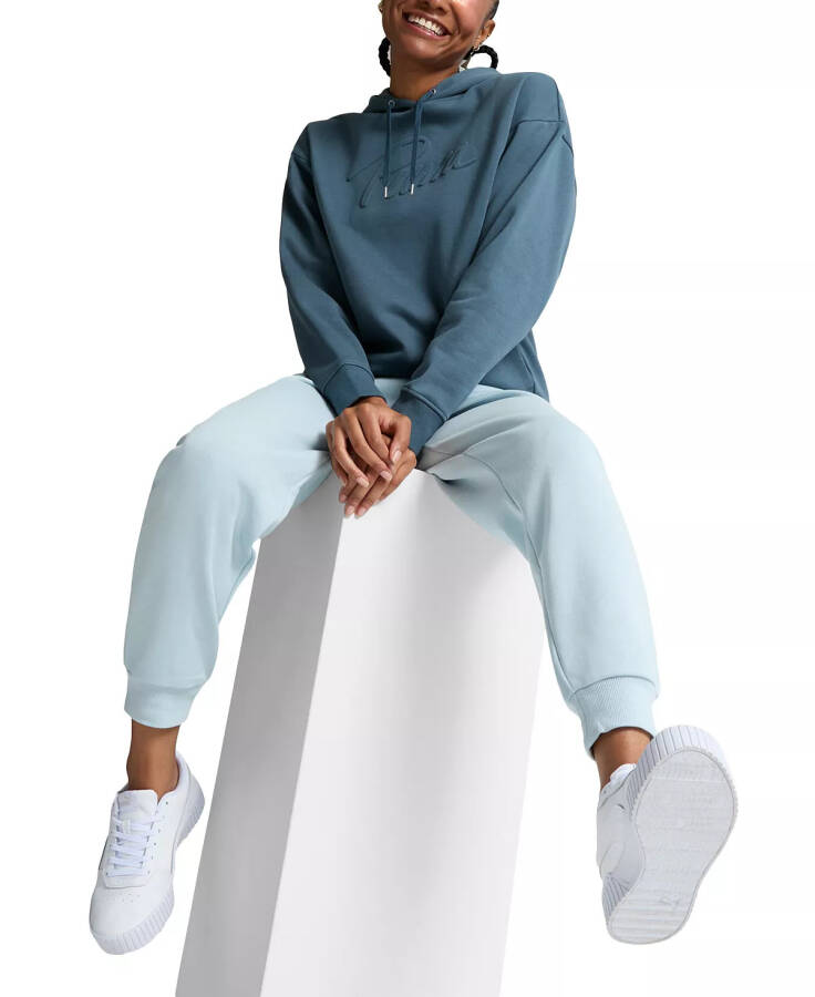 Kadın İşlemeli Logolu Polar Sweatshirt Jogger'lar Frosted Dew - 3