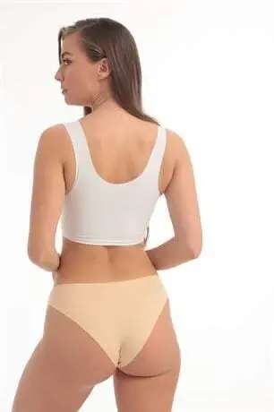 Kadın İz Yapmayan Dikişsiz Lazer Kesim Külot 3'lü Paket Karışık Renkli - 5