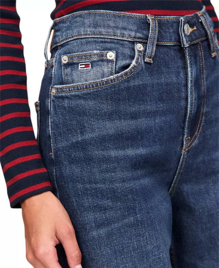 Kadın Izzie Dar Paça Kot Pantolon DENIM DARK - 2