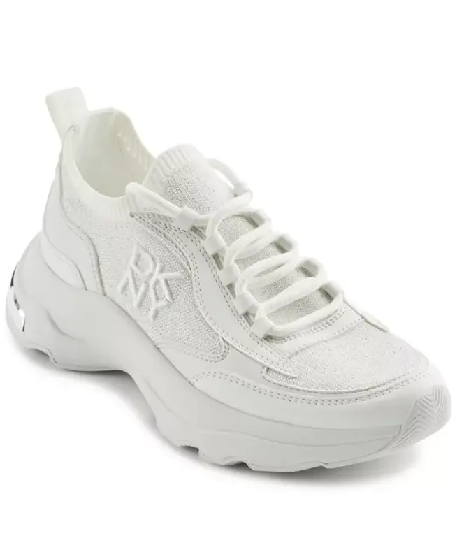 Women's Jami Lace-Up Sneakers - Bright White - DKNY