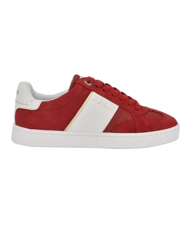 Women's Jrone Lace-Up Low Profile Court Sneakers - Red - 2