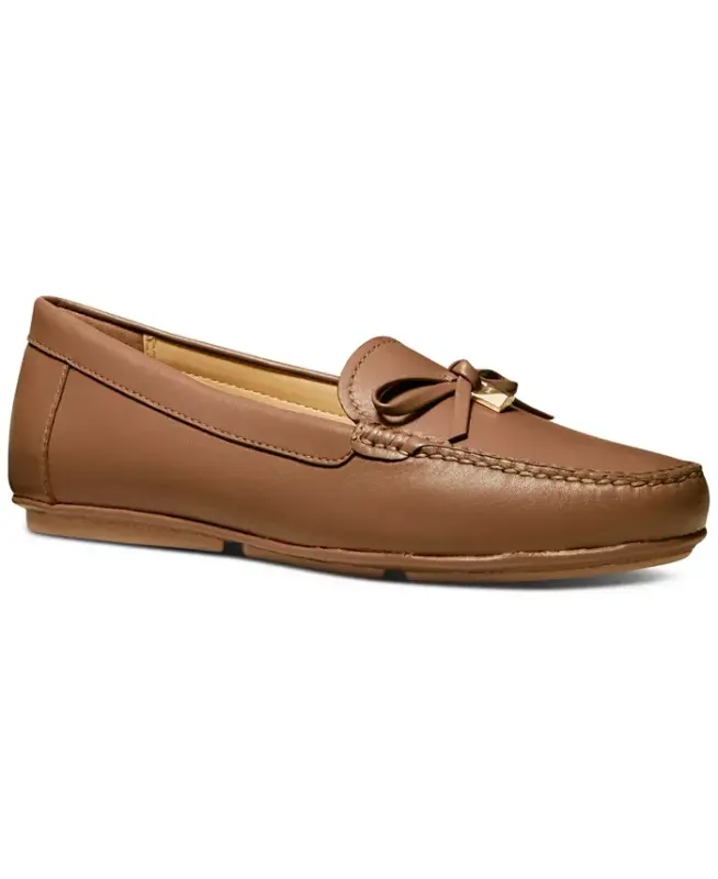 Women's Juliette Slip-On Moccasin Loafers - Luggage Leather - MICHAEL KORS