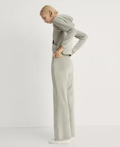 Women's Velour Soft Touch Pants - Aqua Green - 4