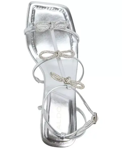 Women's Kaeli Strappy Dress Sandals - Silver - 4