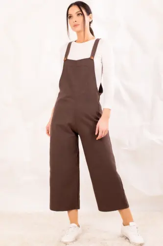 Kadın Kahve Bahçivan Tulum ARM-20K001117-KAHVE - ARMONIKA (1)