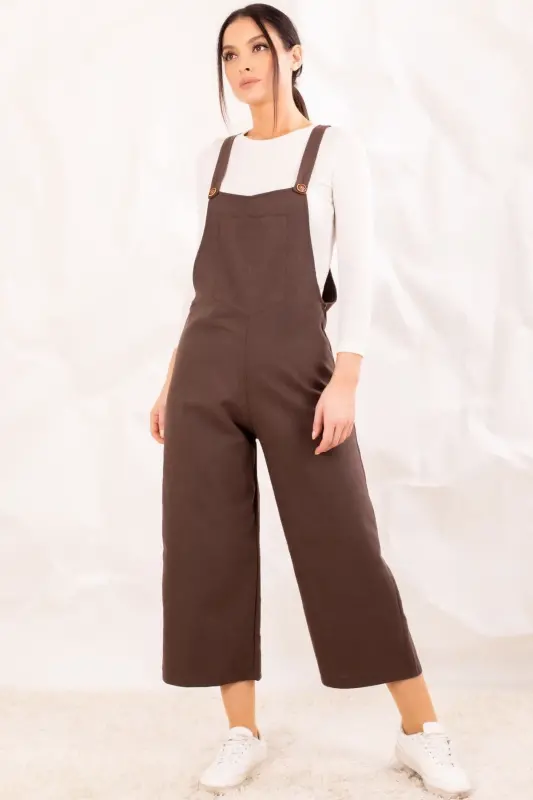 Kadın Kahve Bahçivan Tulum ARM-20K001117-KAHVE - 2