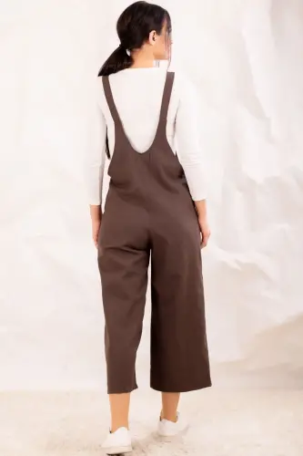 Kadın Kahve Bahçivan Tulum ARM-20K001117-KAHVE - 3