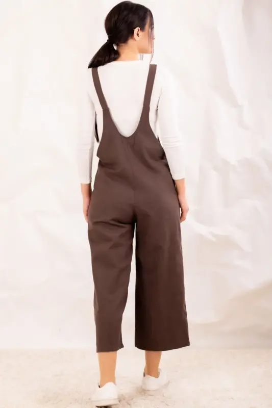 Kadın Kahve Bahçivan Tulum ARM-20K001117-KAHVE - 3