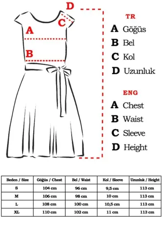 Kadın Kahve BELİ LASTİKLİ BAĞLAMALI ELBİSE ARM-18Y001120 - Kahve - 5