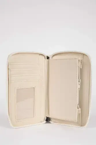 Kadın Kalp Desenli Suni Deri Cüzdan-Karma - 3