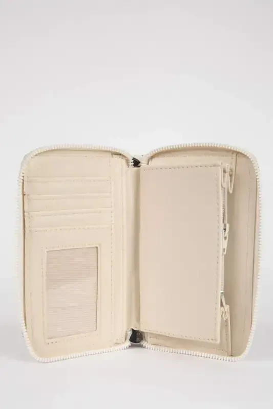 Kadın Kalp Desenli Suni Deri Cüzdan-Karma - 3