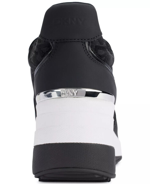 Women's Kamay Lace-Up Wedge Sneakers-Black - 3