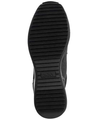 Women's Kamay Lace-Up Wedge Sneakers - Black - 5