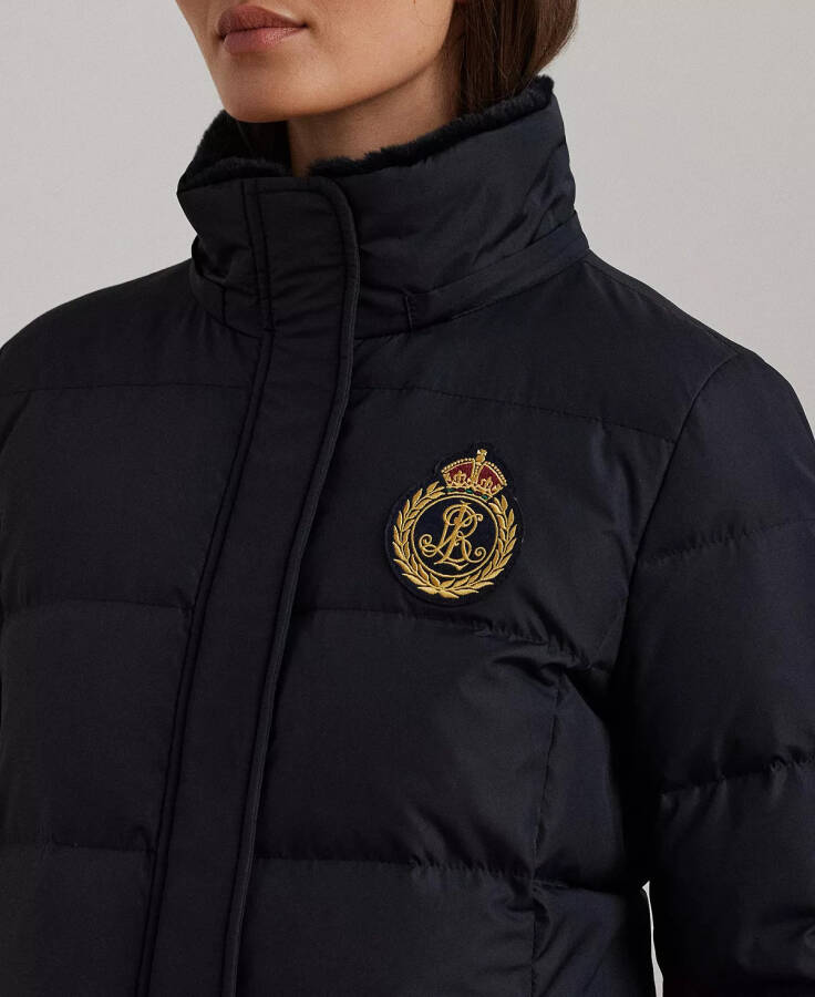 Kadın Kapüşonlu Crest Puffer Mont Dk Navy - 4