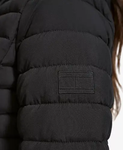 Women's Hooded Packable Puffer Coat - Black - 5