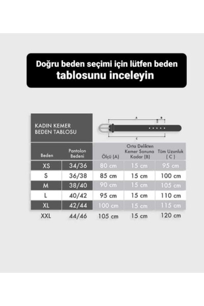 Kadın Kemer İkili Paket Siyah Taba - 6