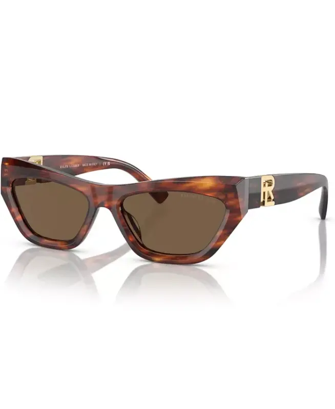 Women's The Kiera Sunglasses RL8218U-Striped Havana - RALPH LAUREN