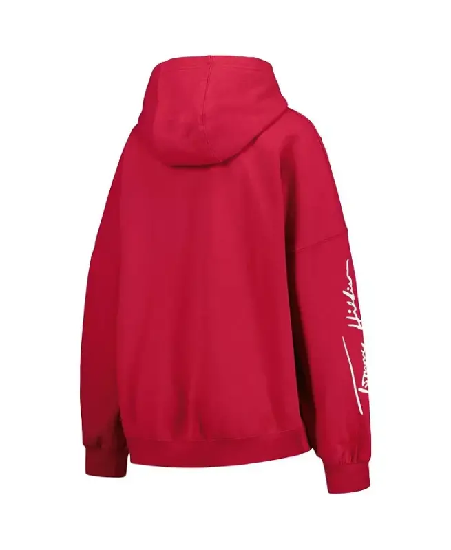 Women's Cardinal Arizona Cardinals Becca Drop Shoulder Pullover Hoodie-Cardinal - 3