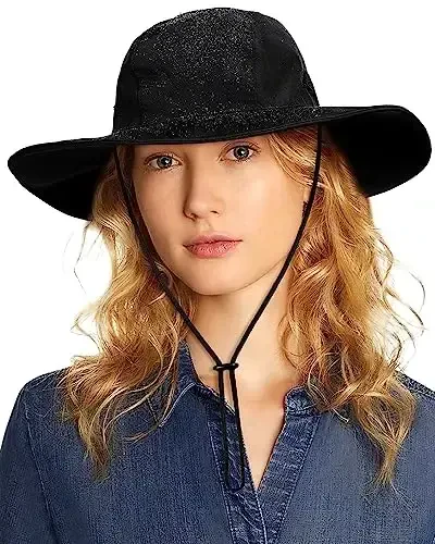 Womens Winter Waterproof Bucket Hat Warm Fleece Lined Rain Hat UPF50+ Mens Outdoor Adventure Research Hiking Safari Cap - WOMENS