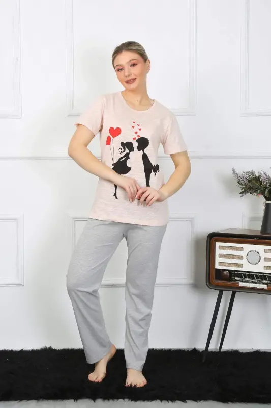 Kadın Kısa Kol Penye Pijama Takım 4207 - 5