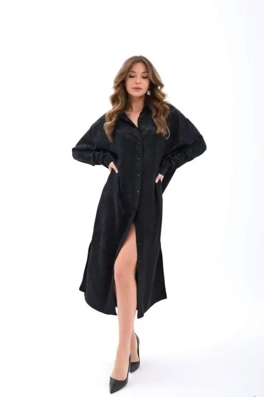 Kadın Kısa Kollu Bisiklet Yaka Viskon Bluz - 2