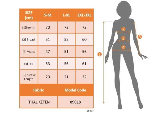 Kadın Kısa Kollu çentikli V Düğme Detaylı V Yaka önden Pileli Ithal Keten Bluz - 7