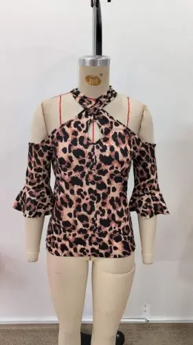 Kadın Kısa Kollu Omuzlardan Açık ön çapraz Detaylı Süprem Bluz - 6