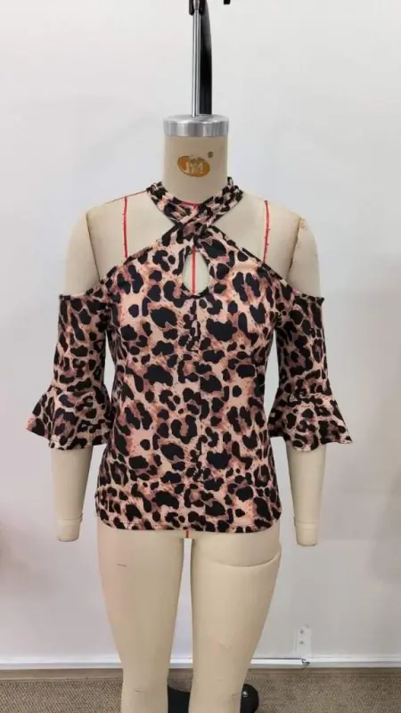 Kadın Kısa Kollu Omuzlardan Açık ön çapraz Detaylı Süprem Bluz - 6