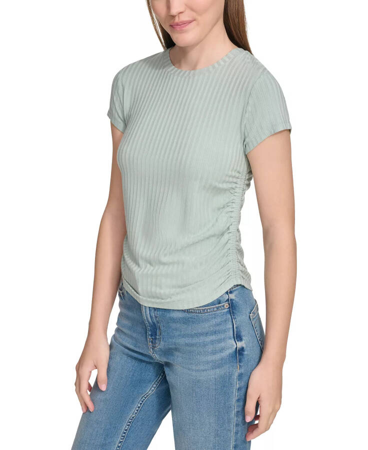 Kadın Kısa Kollu Yanı Drapelı Crop Top Jasper - 2