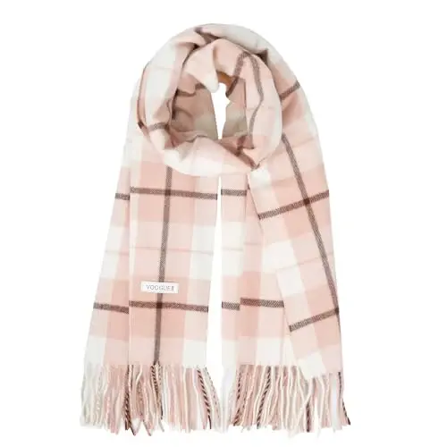 Women's Winter Scarf Large Warm Shawl Wraps Plaid Oversized Thick Scarves 