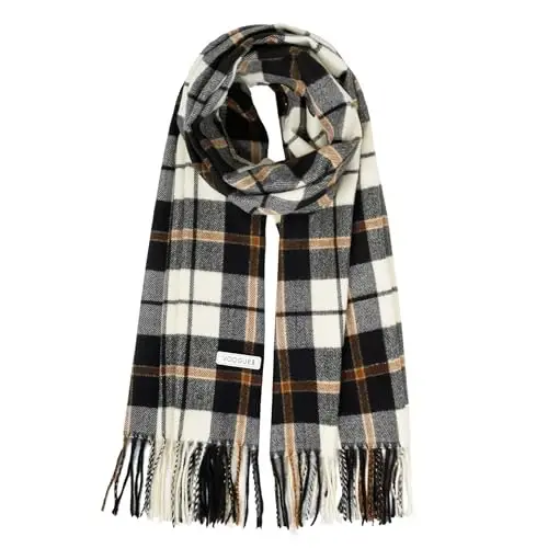 Women's Winter Scarf Large Warm Shawl Wraps Plaid Oversized Thick Scarves 