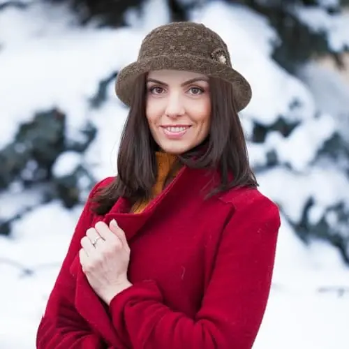 Women Winter Knit 1920s Vintage Bucket Bowler Hat Round Brim Warm Hat - 5