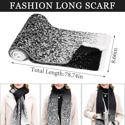 Womens Winter Knit Beanie Hats and Touchscreen Gloves Long Scarf Set with Warm Fleece Lined Skull Caps Scarves for Women - 3