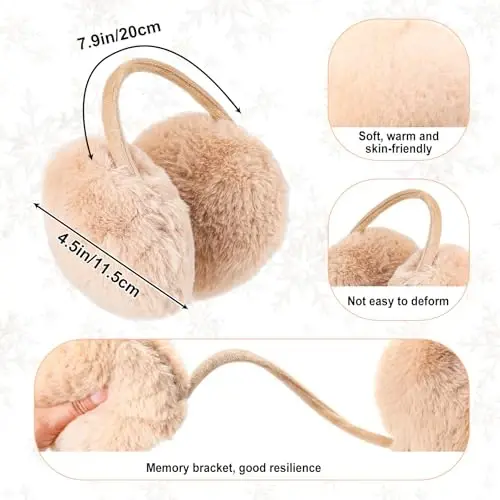 JenPen 4 Pcs Winter Hat Scarf and Gloves Set for Women Include Ear Cover Cold Weather Scarf Hat Knit Beanie Gloves - 3