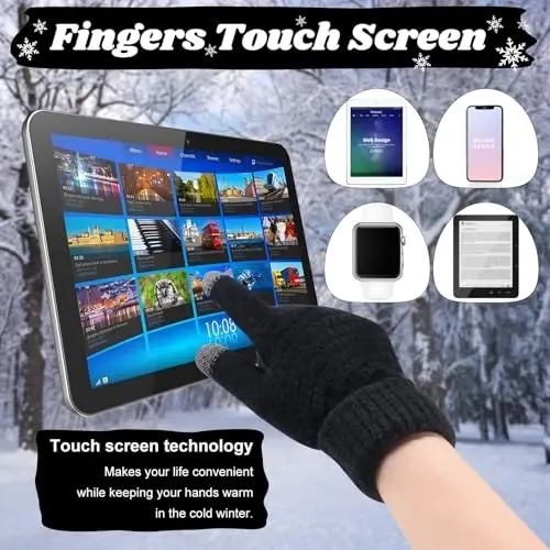 Women Winter Hats Scarf and Gloves Set for Women Including Ear Covers Cold Weather Scarves Hats Knit Beanie Scarf Glove - 5