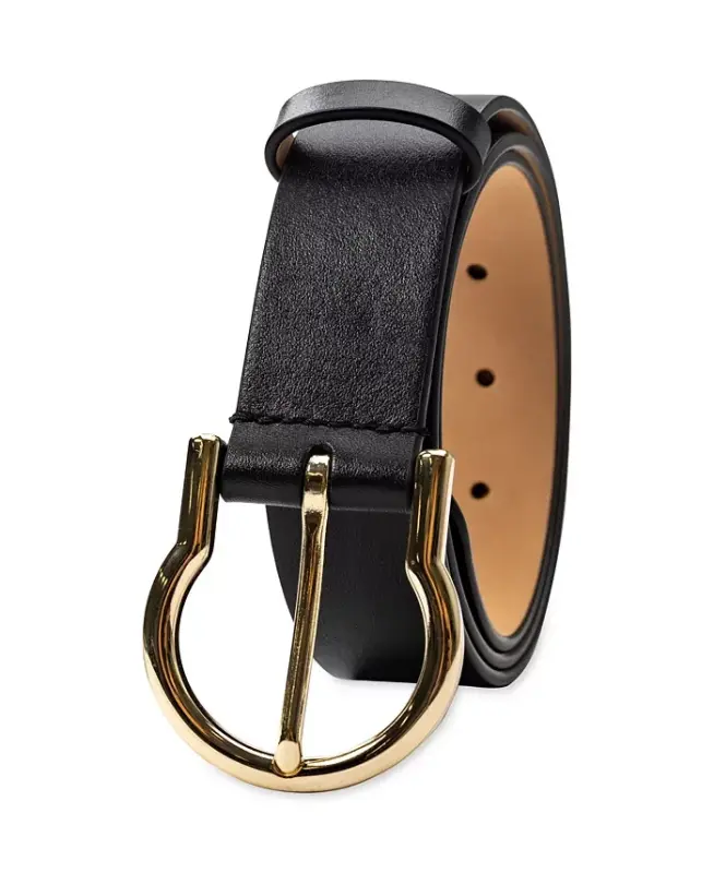 Women's Classic Hinged Buckle Belt - Black - 2