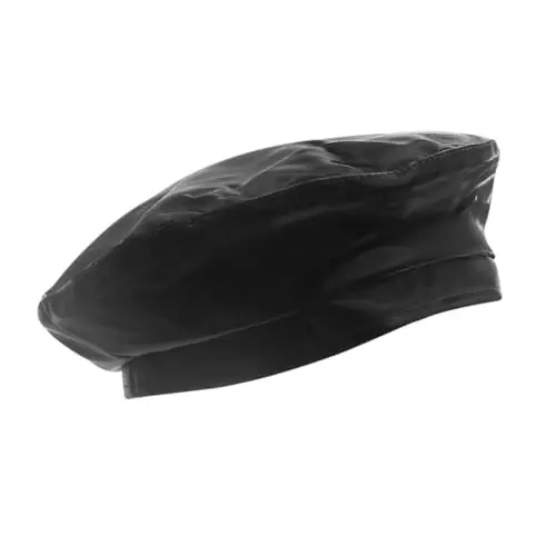 Women's Classic PU Leather French Beret Hat Retro Beanie Hat Artist Beret Cap Adjustable Painter Pumpkin Cap - 6