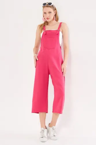 Kadın Koyu Fuşya Bahçıvan Tulum ARM-20K001117-Koyu Fuşya 