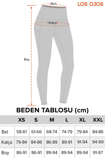 Kadın Koyu Haki Yüksek Bel Çift Cepli Toparlayıcı Spor Tayt - 7