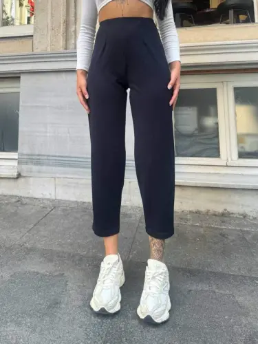 Kadın Krep Kumaş Balon Pantolon - BÜYÜKBEDENIZ (1)