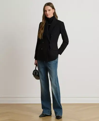 Kadın Kruvaze Yün Krep Blazer - LAUREN RALPH LAUREN (1)