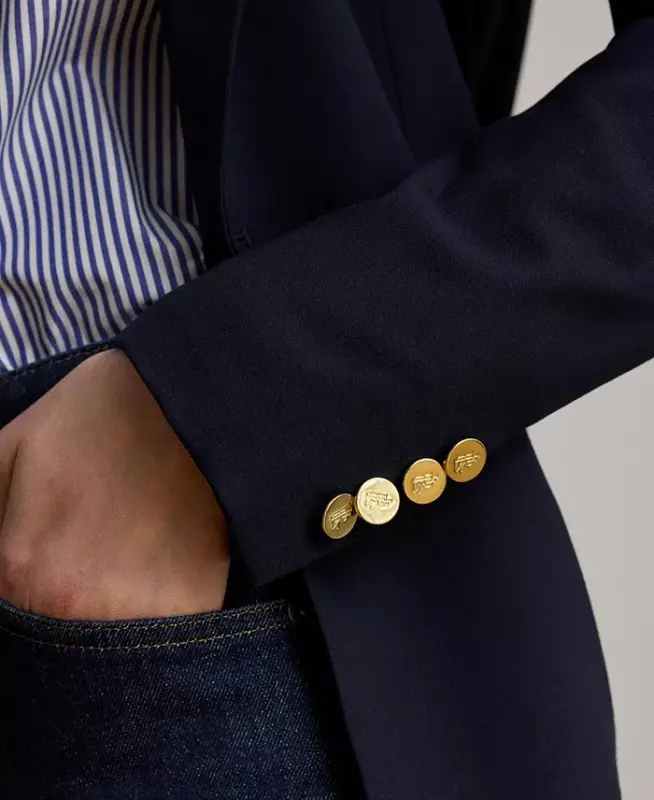 Kadın Kruvaze Yün Krep Blazer - 9