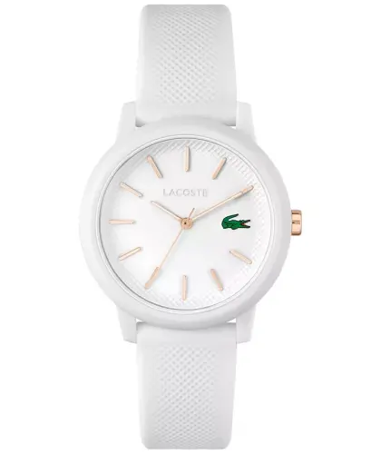Women's L.12.12 White Silicone Strap Watch 36mm - White - 1
