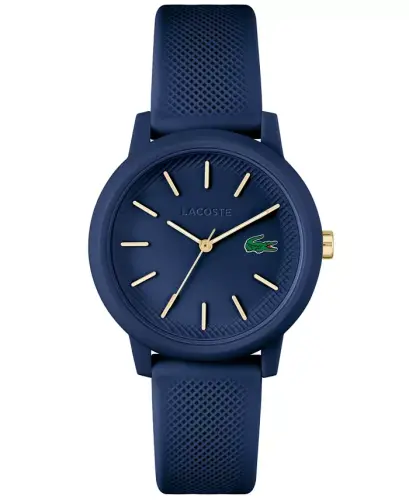 Women's L.12.12 Navy Silicone Strap Watch 36mm-Navy - 1