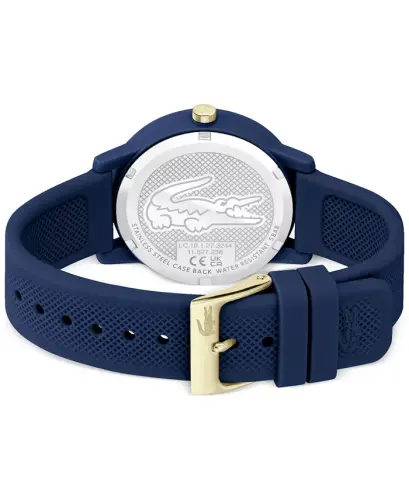 Women's L.12.12 Navy Silicone Strap Watch 36mm-Navy - 3