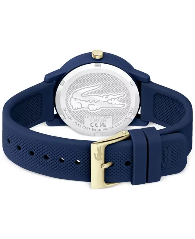 Women's L.12.12 Navy Silicone Strap Watch 36mm-Navy - 3