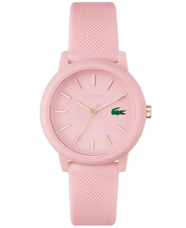 Women's L.12.12 Pink Silicone Strap Watch 36mm-Pink - 1