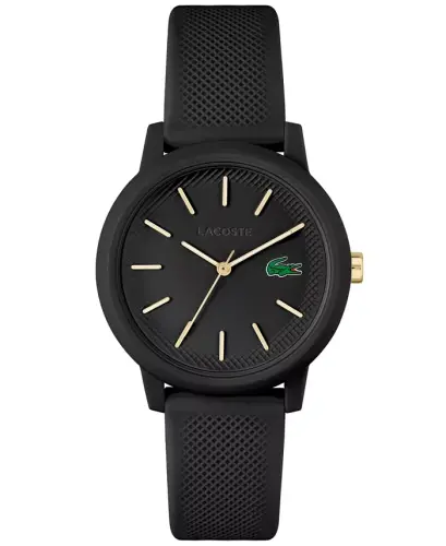 Women's L.12.12 Black Silicone Strap Watch 36mm - Black - 1