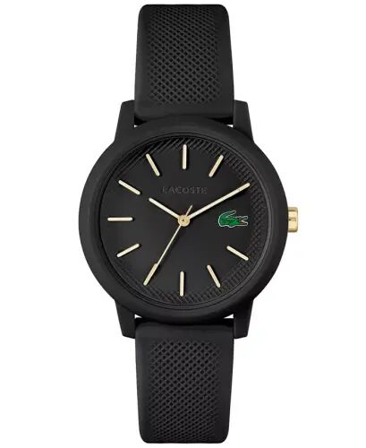 Women's L.12.12 Black Silicone Strap Watch 36mm-Black - 1